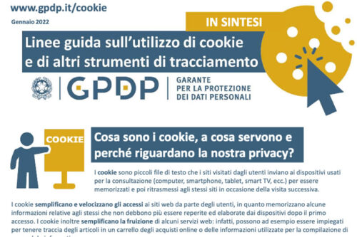 Adeguamento Cookies gennaio 2022